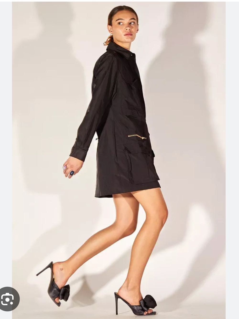 Cynthia Rowley Black Utility Jacket Dress size 0